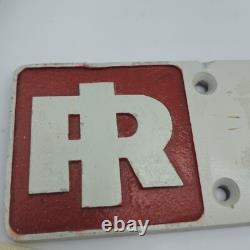 Ingersoll Rand IR White Nameplate Sign Old Metal Machinery Equipment Advertising