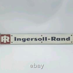 Ingersoll Rand IR White Nameplate Sign Old Metal Machinery Equipment Advertising