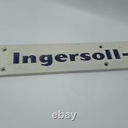 Ingersoll Rand IR White Nameplate Sign Old Metal Machinery Equipment Advertising