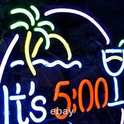 It's 500 Somewhere Real Glass Vintage Neon Sign Light Happy Beer Bar Decor
