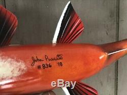John Pususta Signed 2018 Dolly Varden Trout Fish Decoy