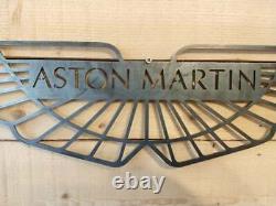 LARGE Aston Martin Car Logo Metal Sign Hand Finished Vintage Car Wall Art