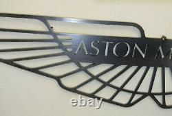 LARGE Aston Martin Car Logo Metal Sign Hand Finished Vintage Car Wall Art