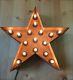 Large Vintage Style Light Up Marquee Star, 23 Industrial Metal Sign Letter Barn