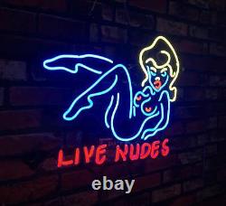 LIVE NUDES Sexy Girl Vintage Neon Sign Beer Custom Gift Pub Boutique