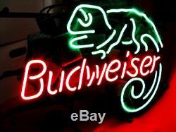 LIZARD Neon Sign Bud Beer Light Pub Bar Vintage Night Club Patio Man Cave