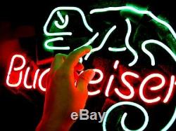 LIZARD Neon Sign Bud Beer Light Pub Bar Vintage Night Club Patio Man Cave