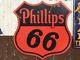 Lqqk! Vintage Dsp Porcelain 1949 Phillips 66 Sign Gas Oil 72 6' Old & Very Big