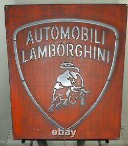 Lamborghini Vintage Metal Sign(handmade)