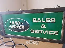 Land rover Vintage style Reproduction light up advertising sign. Landrover