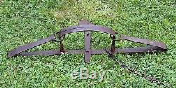 Large Antique Signed Western Hand Forged Iron Grizzly Bear Hunting Trap