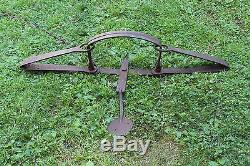 Large Antique Signed Western Hand Forged Iron Grizzly Bear Hunting Trap
