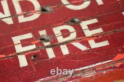 Large Decorative Vintage Railway Fire Bucket Wood Sign. Nottingham Train Station