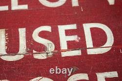 Large Decorative Vintage Railway Fire Bucket Wood Sign. Nottingham Train Station