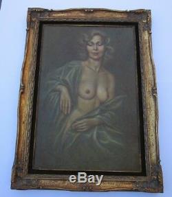 Large Finest Irene Spencer Original Oil Painting Nude Female Woman Model Vintage