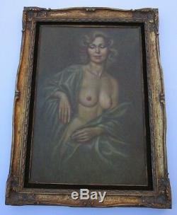 Large Finest Irene Spencer Original Oil Painting Nude Female Woman Model Vintage