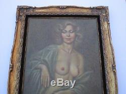 Large Finest Irene Spencer Original Oil Painting Nude Female Woman Model Vintage