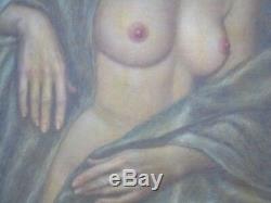 Large Finest Irene Spencer Original Oil Painting Nude Female Woman Model Vintage