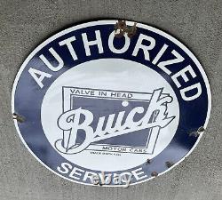 Large Porcelain Buick Vintage Sign Roughly 30 in