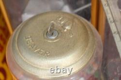 Large Unusual Vintage Beaver Gumball & Toy Coin-Op Candy Vending Machine Sign