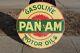 Large Vintage 1920's Pan-am Gasoline Motor Oil 42 Porcelain Metal Sign