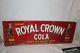 Large Vintage 1951 Rc Royal Crown Cola Soda Pop Bottle 55 Embossed Metal Sign