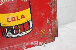 Large Vintage 1951 RC Royal Crown Cola Soda Pop Bottle 55 Embossed Metal Sign