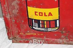 Large Vintage 1951 RC Royal Crown Cola Soda Pop Bottle 55 Embossed Metal Sign
