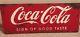 Large Vintage Coca Cola Soda Pop Gas Station Porcelain Metal Sled Sign Store