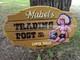 Large Vintage Mabel's Trading Post Store Porcelain Sign Indian 15 X 24