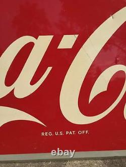 Large Vintage Metal Coca-Cola Sign