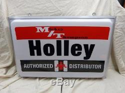 Large Vintage Mickey Thompson Holley Carbs 24 Lighted speed shop garage sign