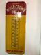 Large Vintage Rc Royal Crown Cola Soda Pop Metal Thermometer Sign 1940's