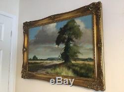 Large vintage gilt framed signed original oil painting
