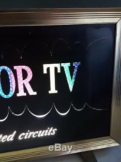 Lighted Rare Zenith Color TV Sign Vintage