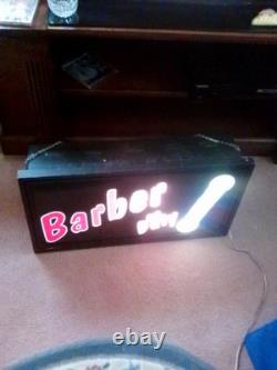 Lighted Vintage Barbershop Sign