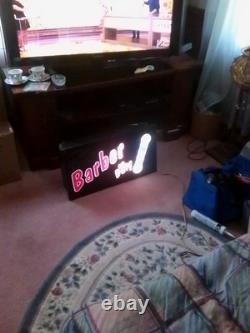 Lighted Vintage Barbershop Sign
