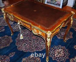Linke C 1881 Rare Bureau Plat 3 Drawers Ormolu/ Kingwood Signed On Desk & Locks
