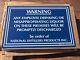 Make Offer! Vintage Warning Employee Drinking Alcohol Tin Sign Nos Withwax Paper
