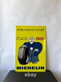 MICHELIN Japan Sign -Vintage Rare Sign- Heavy Metal 24x16 (60x40 cm)