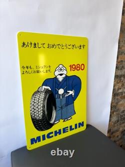 MICHELIN Japan Sign -Vintage Rare Sign- Heavy Metal 24x16 (60x40 cm)