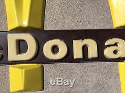 McDonalds Restaurant Golden Arches Vintage Outdoor Sign Original 71 x 48 inches