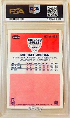 Michael Jordan Fleer RC Signed 1986 Rookie Era Full Vintage Auto 9 PSA DNA 1/1