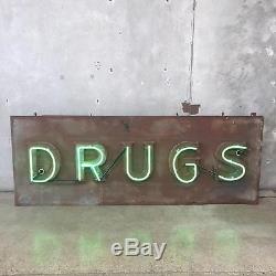Neon DRUGS Vintage Sign (N9W1E2)