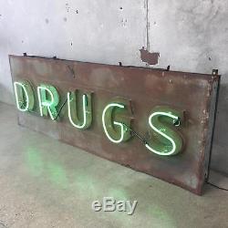 Neon DRUGS Vintage Sign (N9W1E2)
