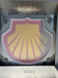 Nice! Vintage Shell 33 Gas Station Light Up Sign All Aluminum Housing
