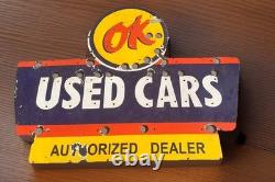 OK Used Car Porcelain Enamel Sign Check Photos For Measurements