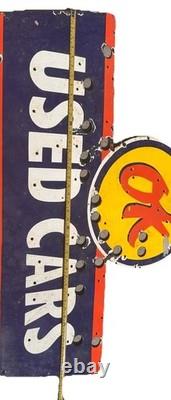 OK Used Car Porcelain Enamel Sign Check Photos For Measurements