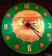 Original Vintage 1950's Lighted Orange Crush Pam Bubble Glass Clock Sign