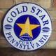 Old Vintage Gold Star Oil Co. Gasoline Porcelain Gas Station Metal Pump Sign 12